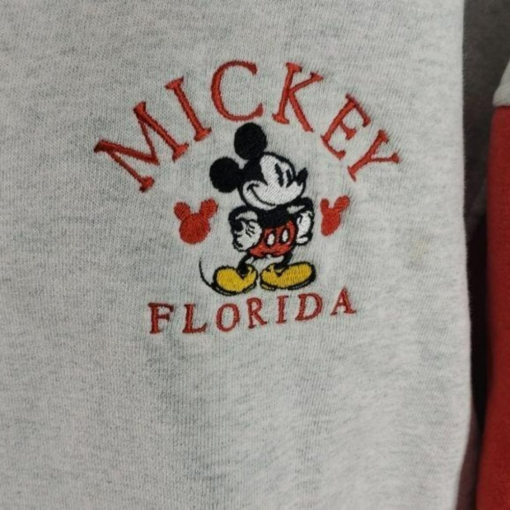 Disney Mickey Mouse Distressed Vintage Florida Varsity Jacket Size 2X - Picture 8 of 8